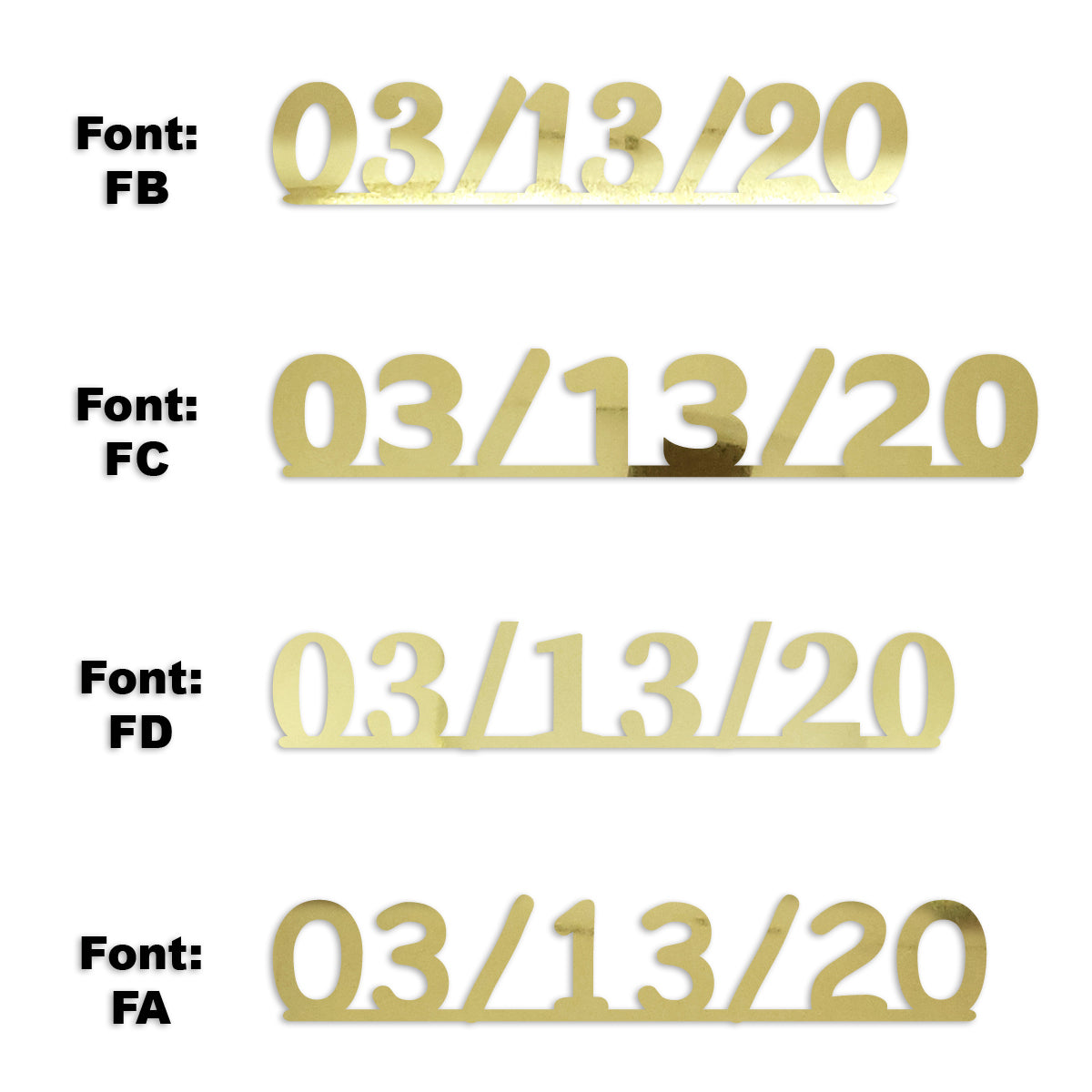 Custom-Fetti Date - 03/13/24 or 03/13/25  Gold