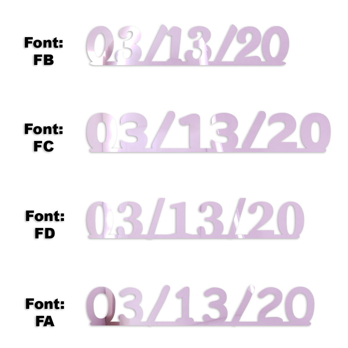 Custom-Fetti Date - 03/13/24 or 03/13/25  Pink