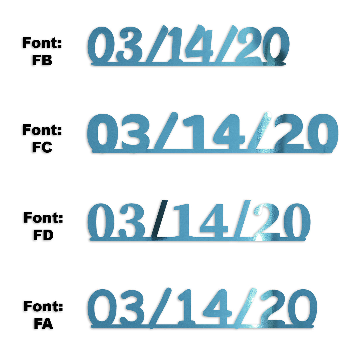 Custom-Fetti Date - 03/14/24 or 03/14/25  Blue Sky