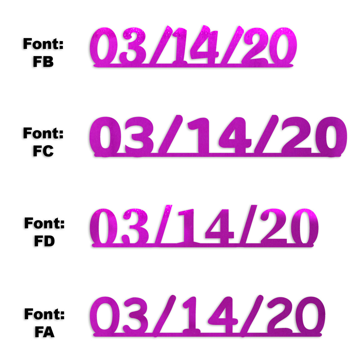 Custom-Fetti Date - 03/14/24 or 03/14/25  Fuchsia