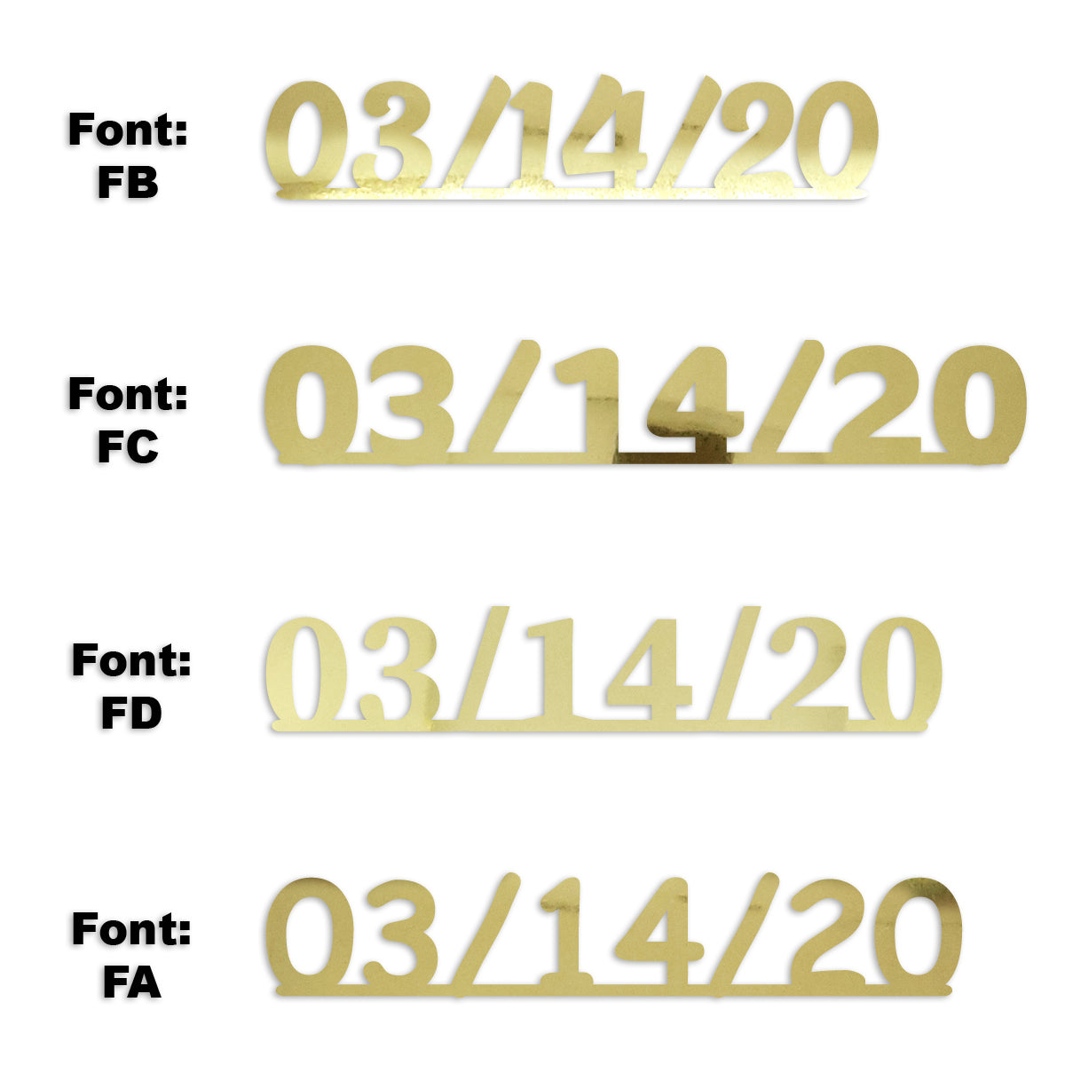 Custom-Fetti Date - 03/14/24 or 03/14/25  Gold