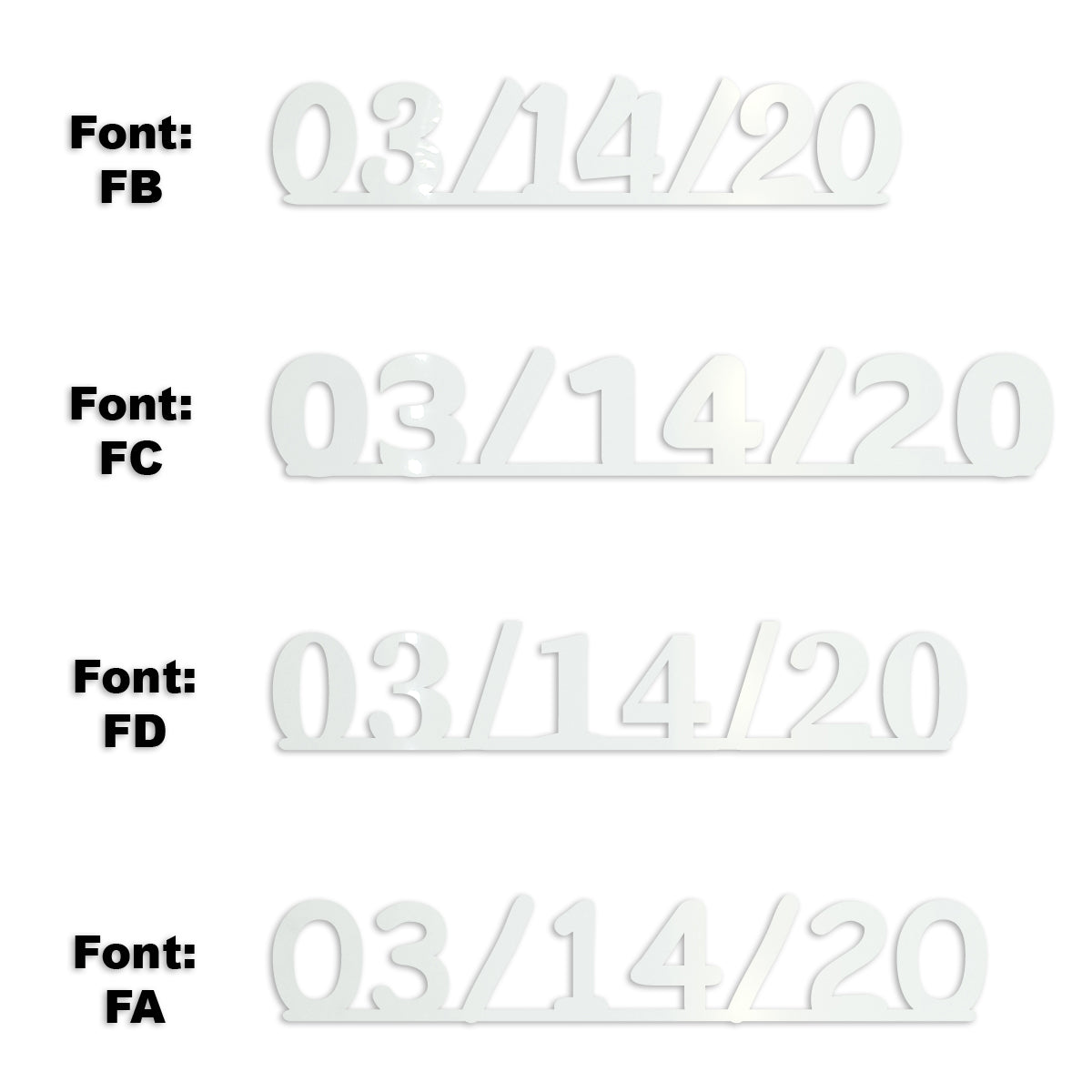 Custom-Fetti Date - 03/14/24 or 03/14/25  White