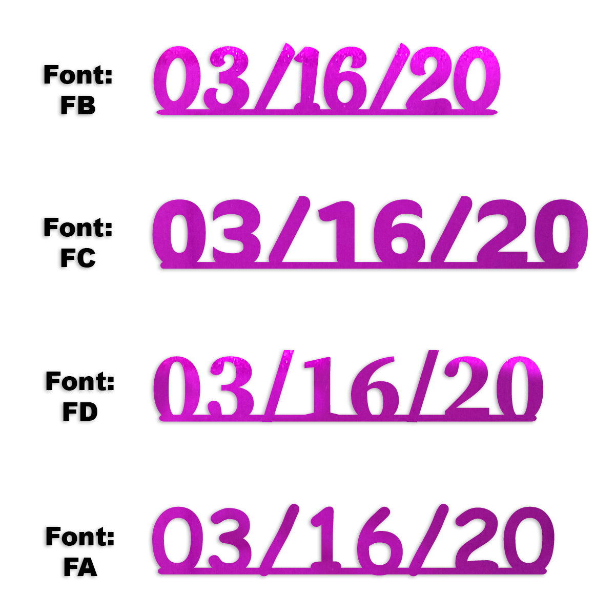 Custom-Fetti Date - 03/16/24 or 03/16/25  Fuchsia