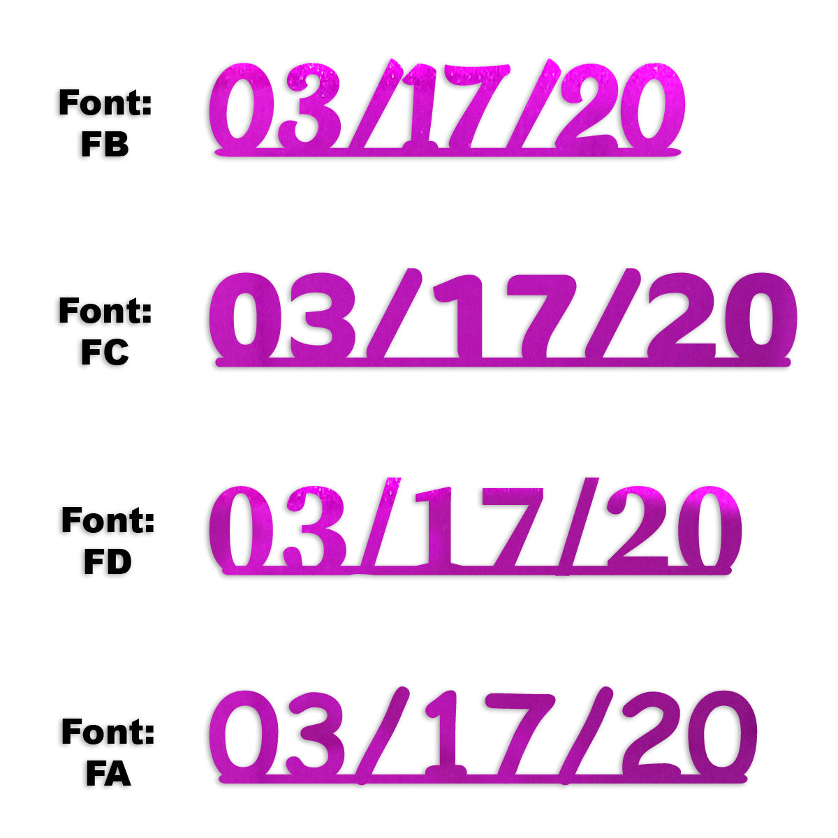 Custom-Fetti Date - 03/17/24 or 03/17/25  Fuchsia