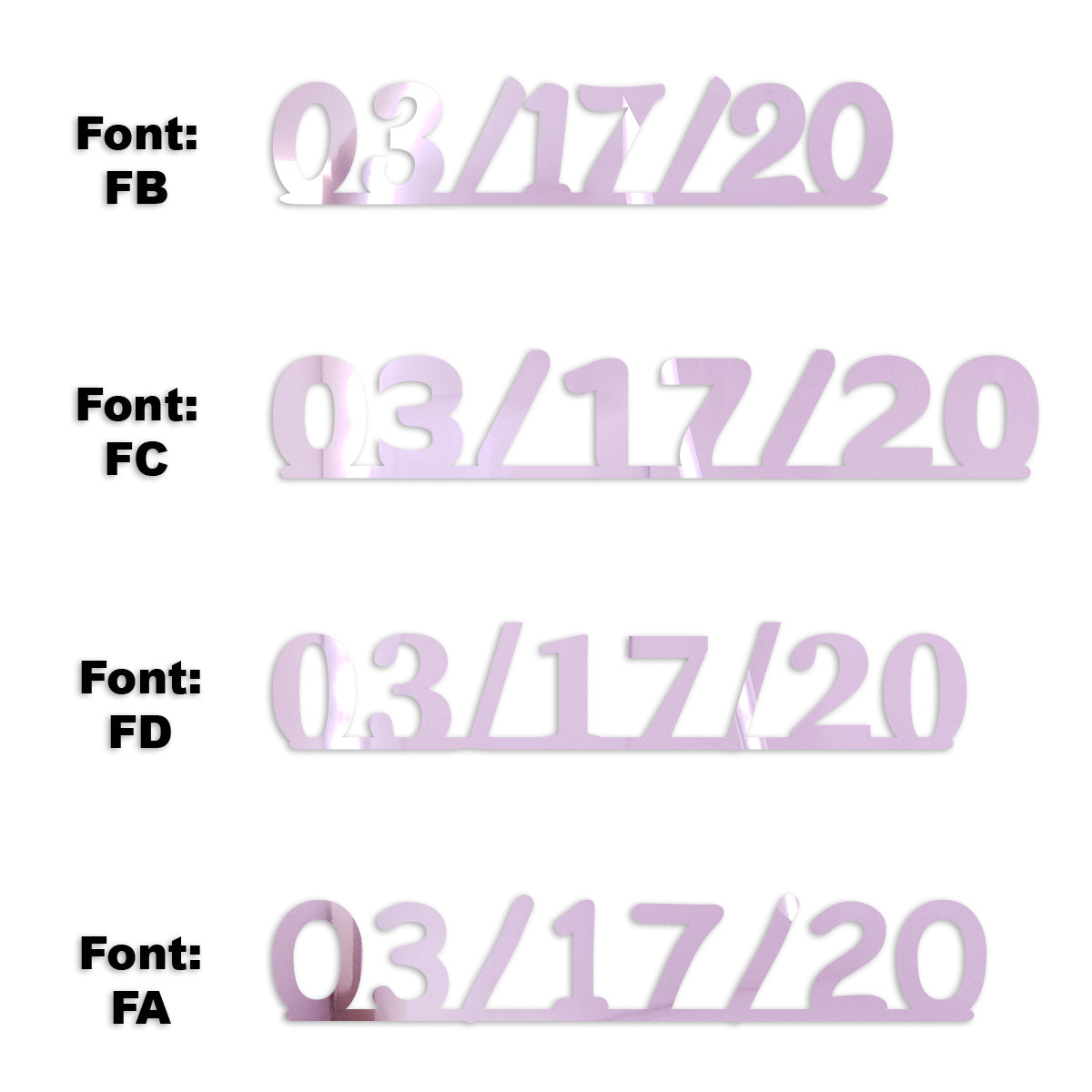 Custom-Fetti Date - 03/17/24 or 03/17/25  Pink