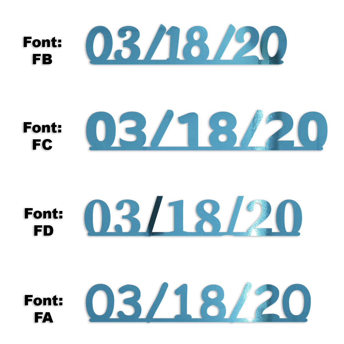 Custom-Fetti Date - 03/18/24 or 03/18/25  Blue Sky