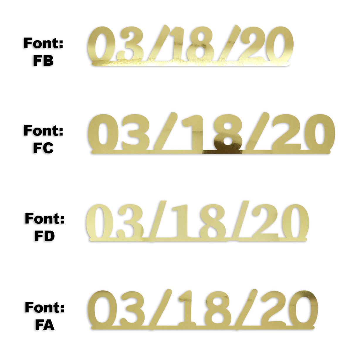 Custom-Fetti Date - 03/18/24 or 03/18/25  Gold