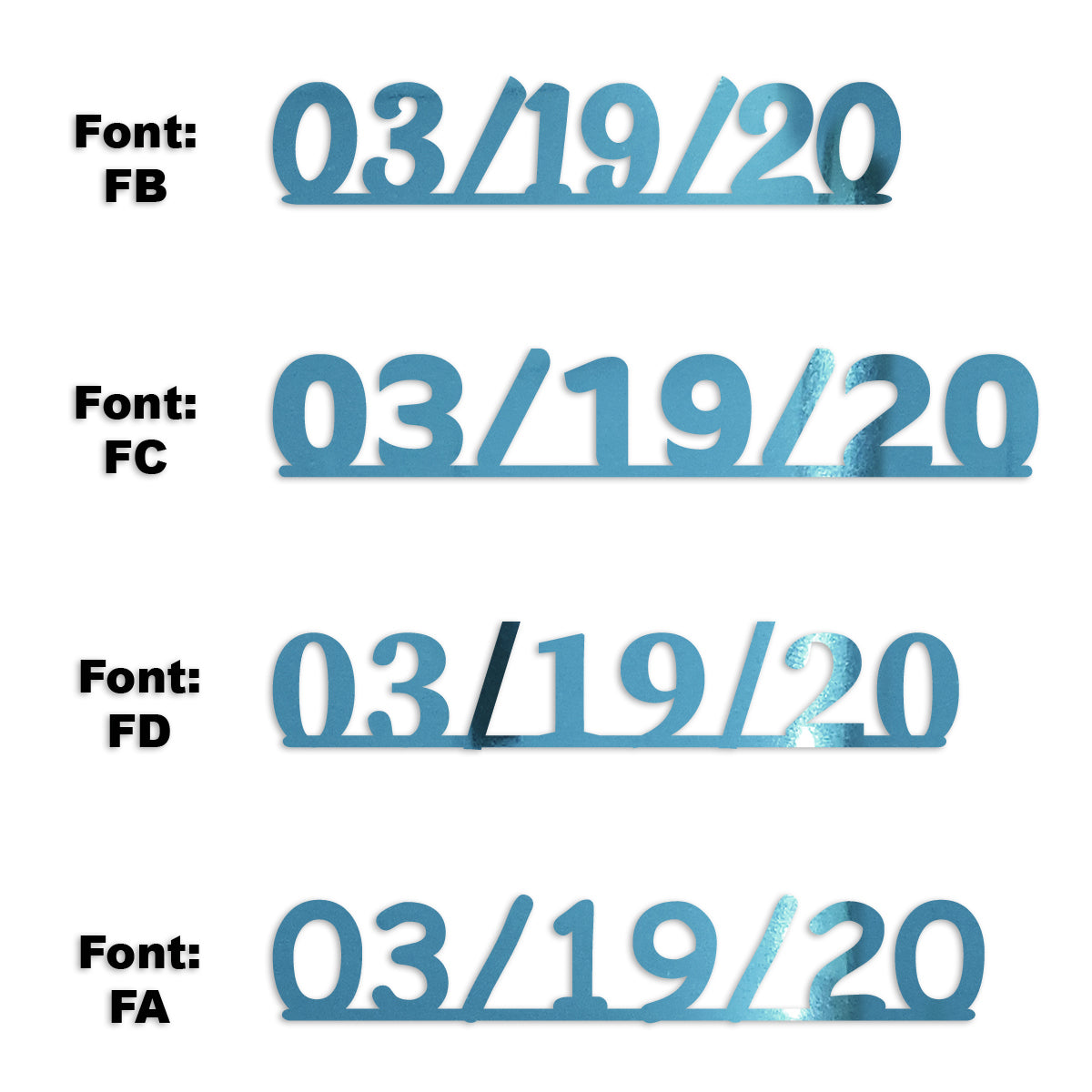 Custom-Fetti Date - 03/19/24 or 03/19/25  Blue Sky