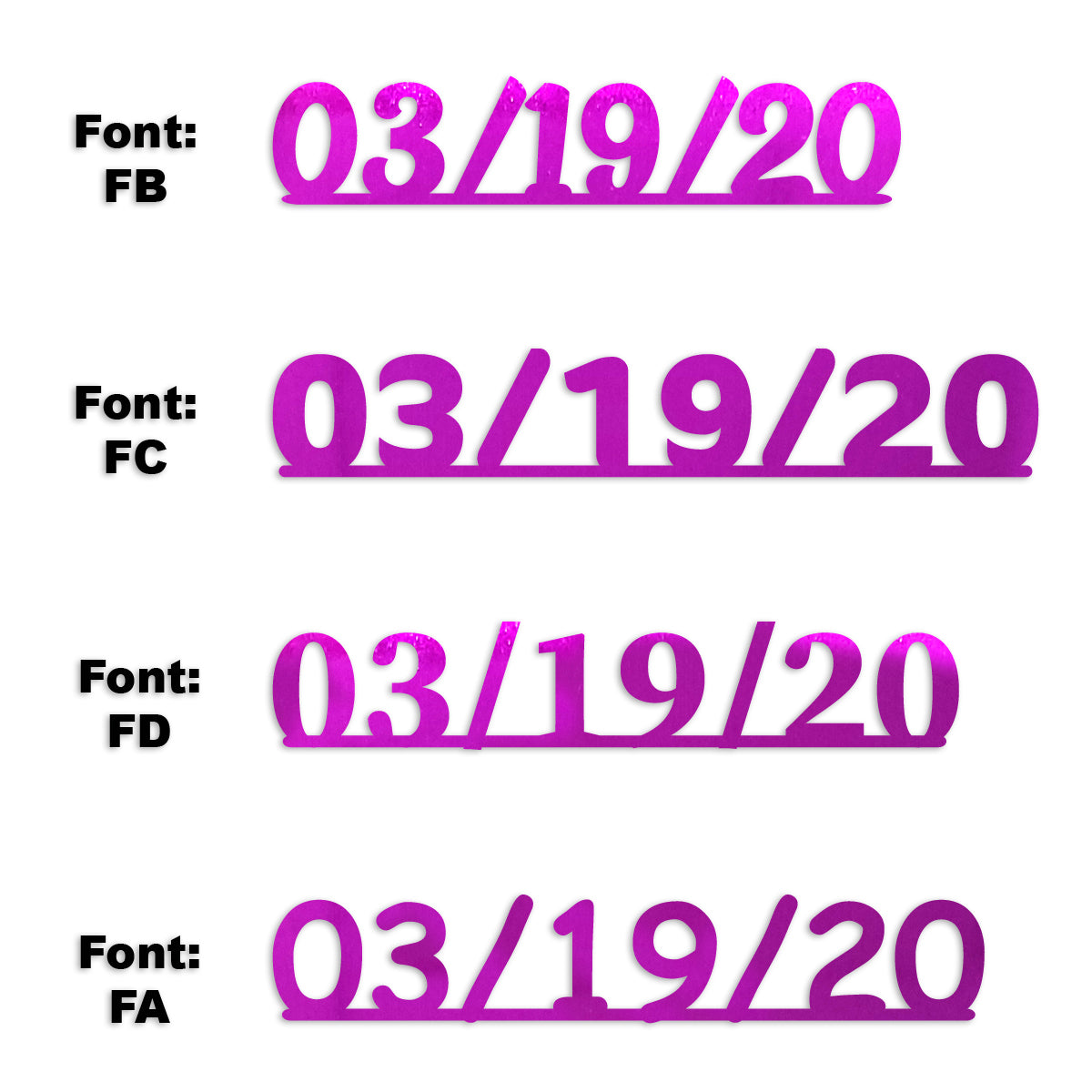 Custom-Fetti Date - 03/19/24 or 03/19/25  Fuchsia