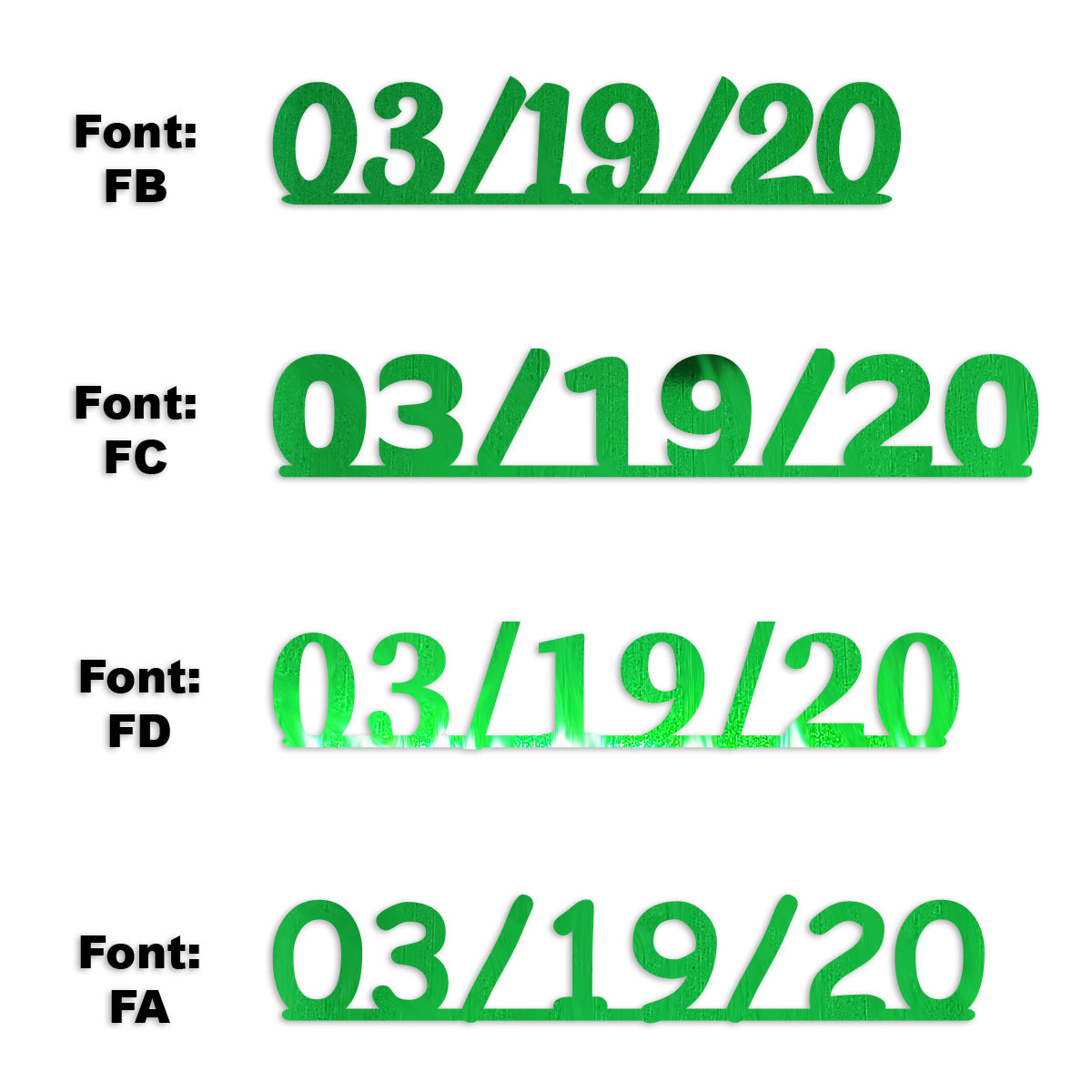 Custom-Fetti Date - 03/19/24 or 03/19/25  Green