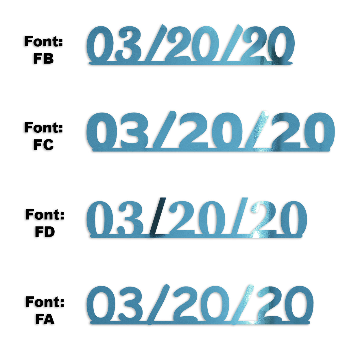 Custom-Fetti Date - 03/20/24 or 03/20/25  Blue Sky