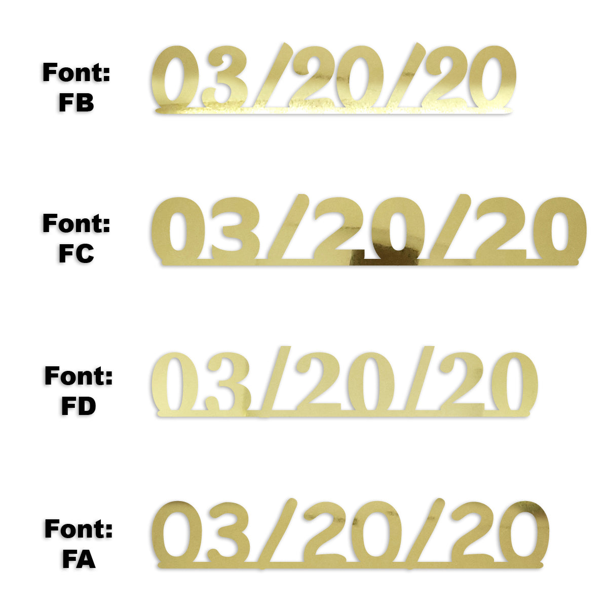 Custom-Fetti Date - 03/20/24 or 03/20/25  Gold