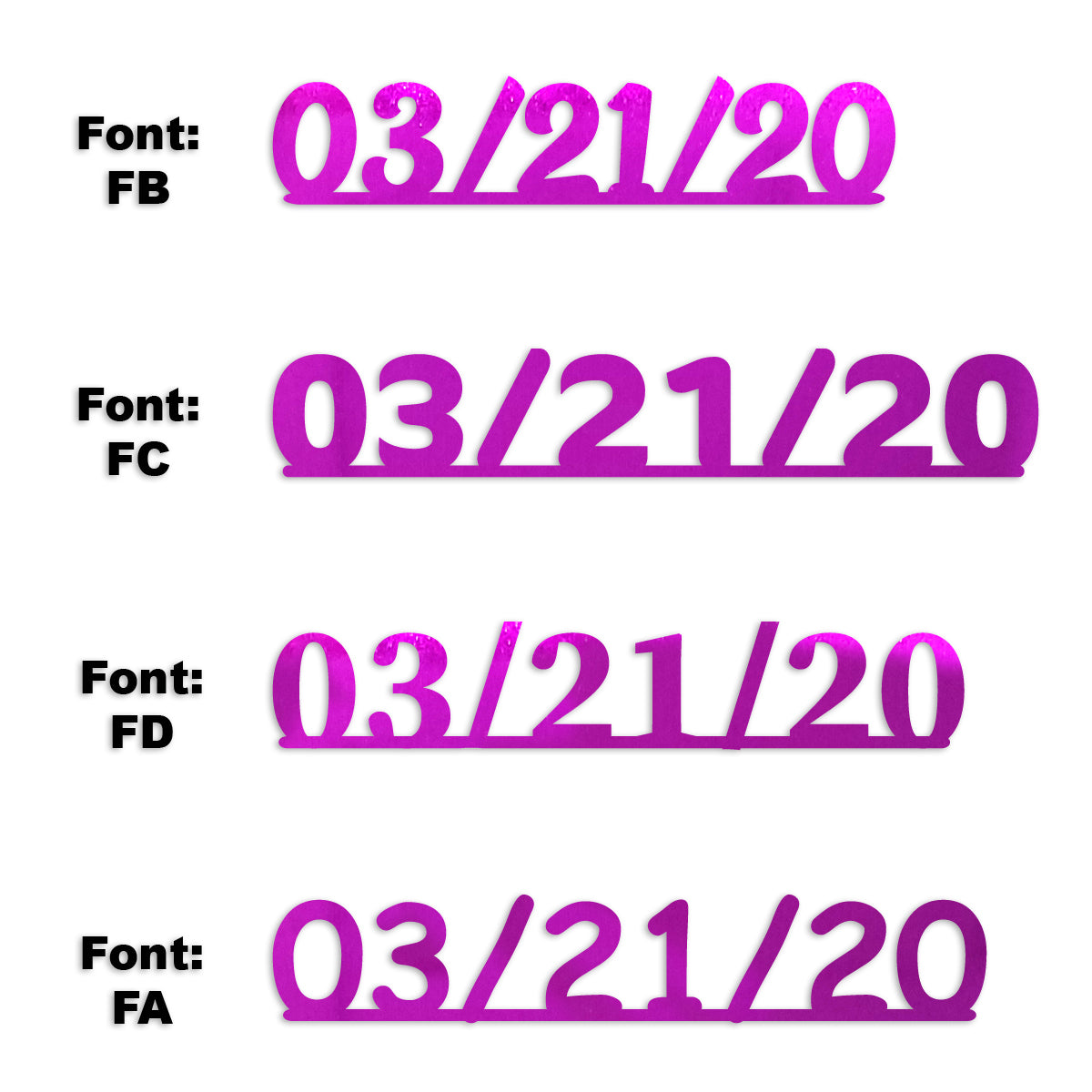 Custom-Fetti Date - 03/21/24 or 03/21/25  Fuchsia