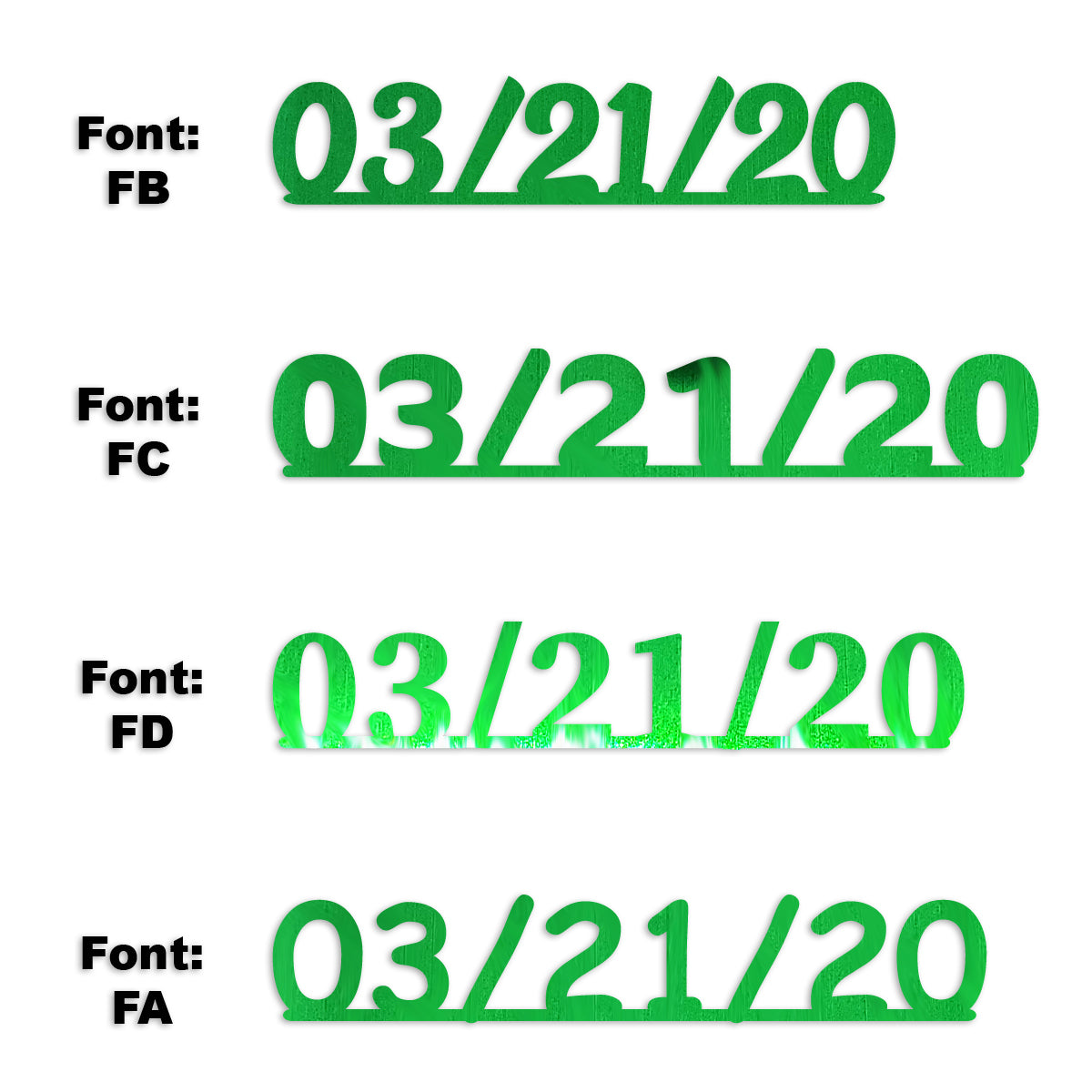 Custom-Fetti Date - 03/21/24 or 03/21/25  Green