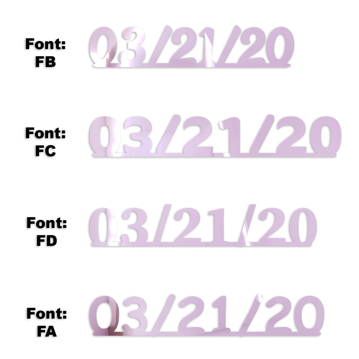 Custom-Fetti Date - 03/21/24 or 03/21/25  Pink