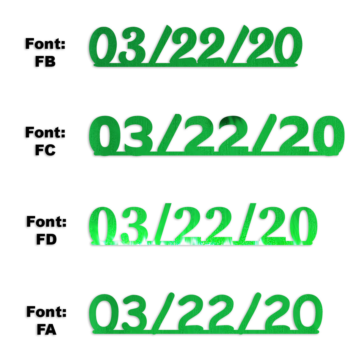 Custom-Fetti Date - 03/22/24 or 03/22/25  Green