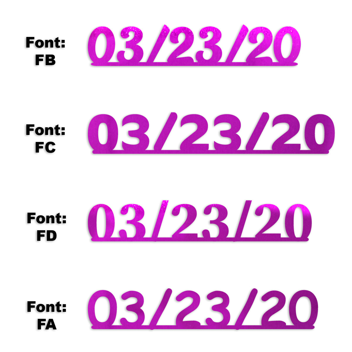 Custom-Fetti Date - 03/23/24 or 03/23/25  Fuchsia