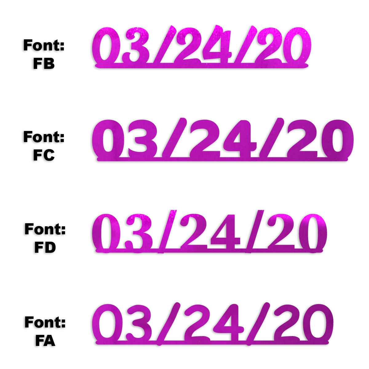 Custom-Fetti Date - 03/24/24 or 03/24/25  Fuchsia