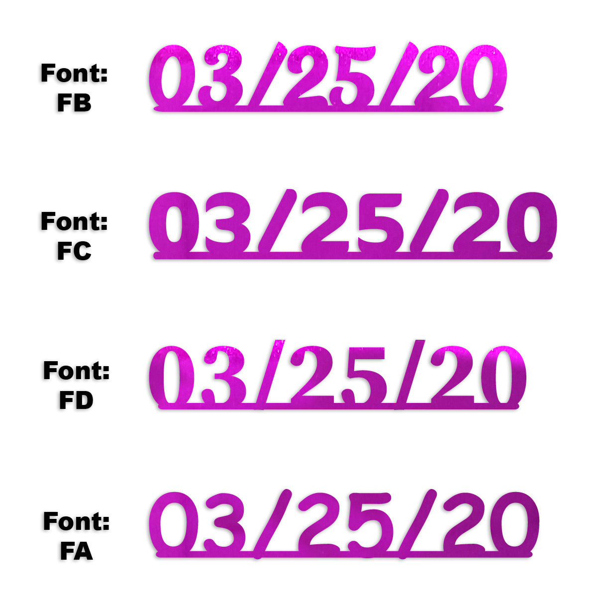 Custom-Fetti Date - 03/25/24 or 03/25/25  Fuchsia