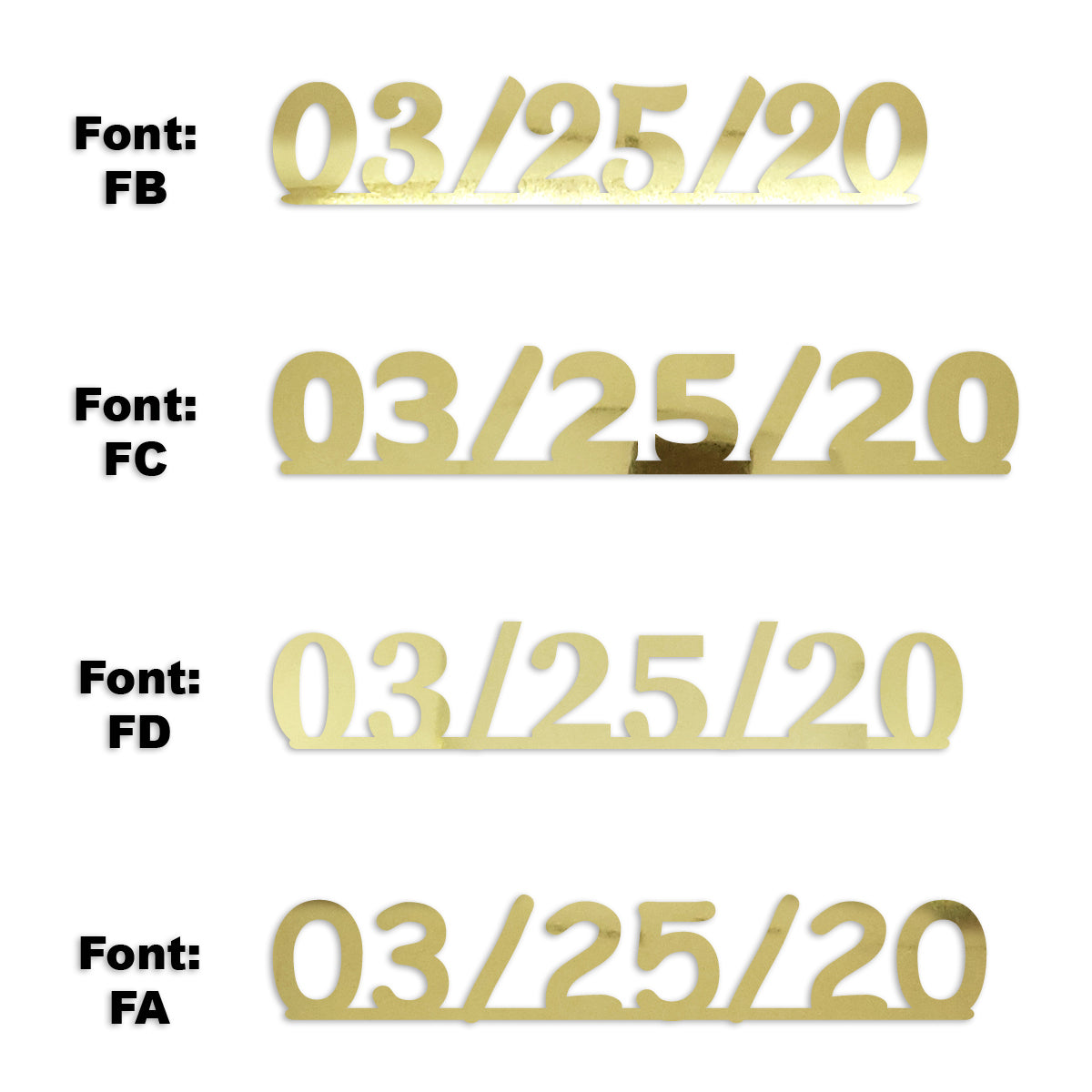 Custom-Fetti Date - 03/25/24 or 03/25/25  Gold