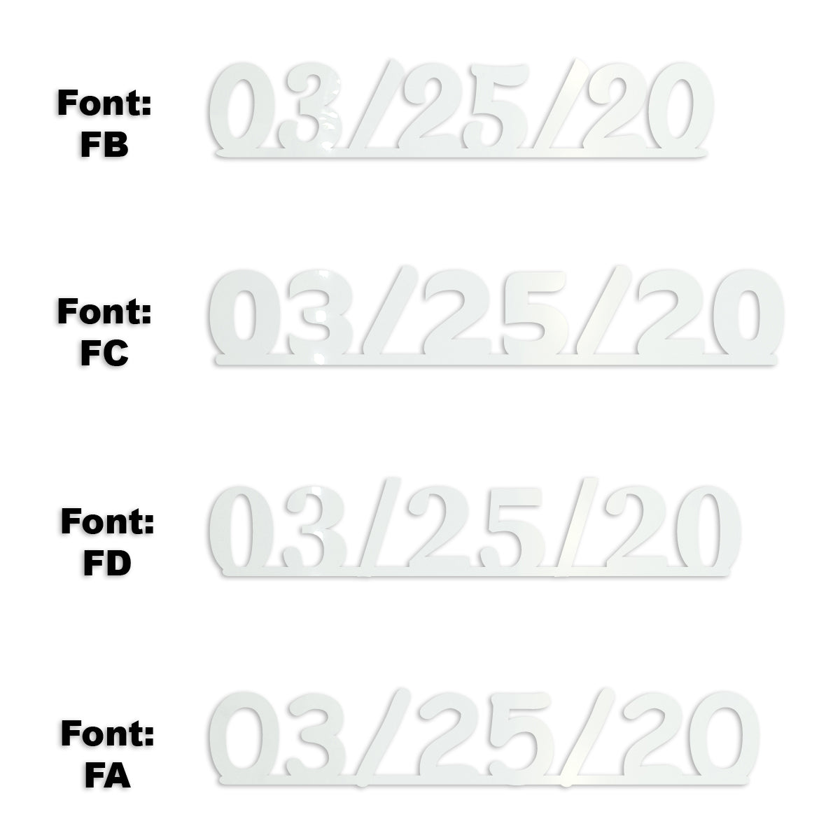 Custom-Fetti Date - 03/25/24 or 03/25/25  White