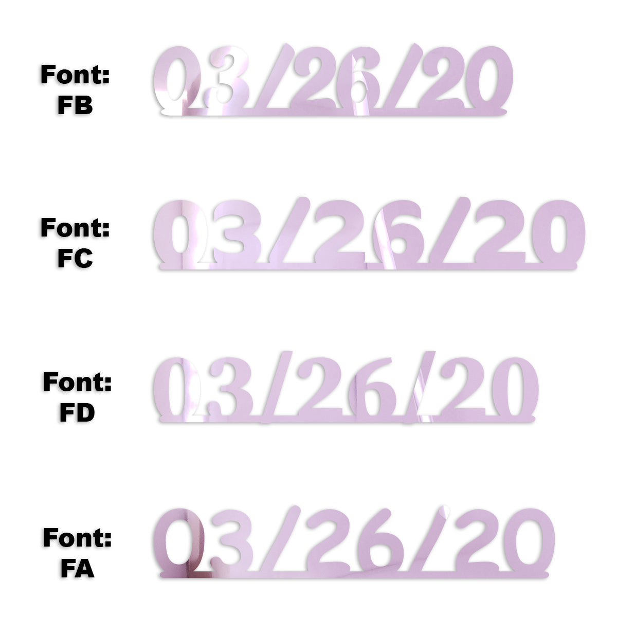 Custom-Fetti Date - 03/26/24 or 03/26/25  Pink