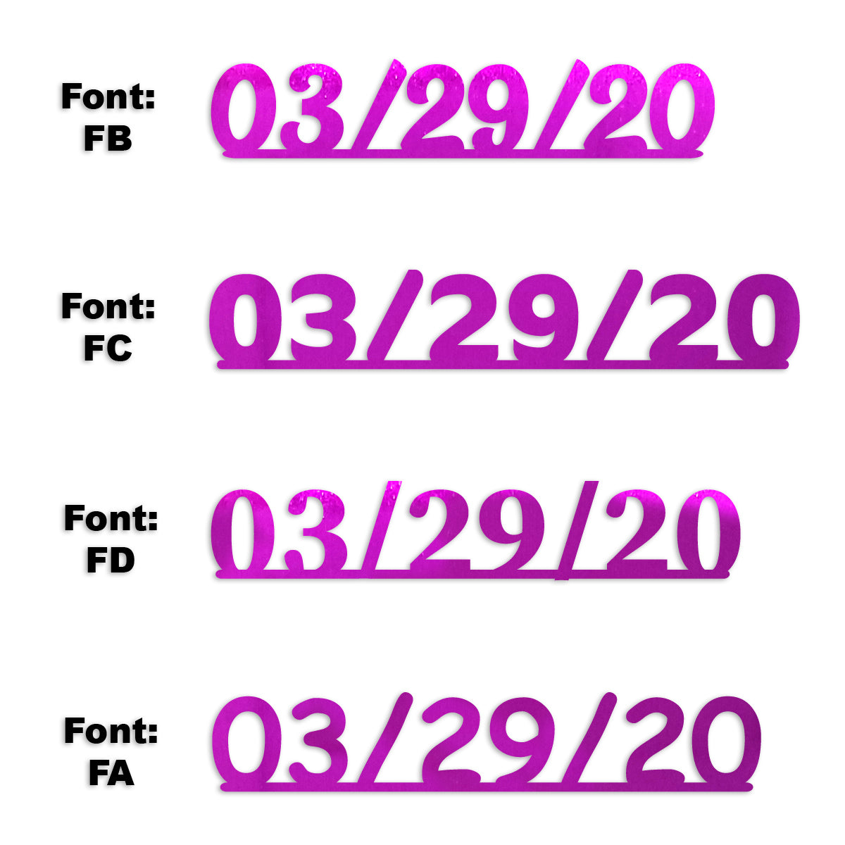 Custom-Fetti Date - 03/29/24 or 03/29/25  Fuchsia