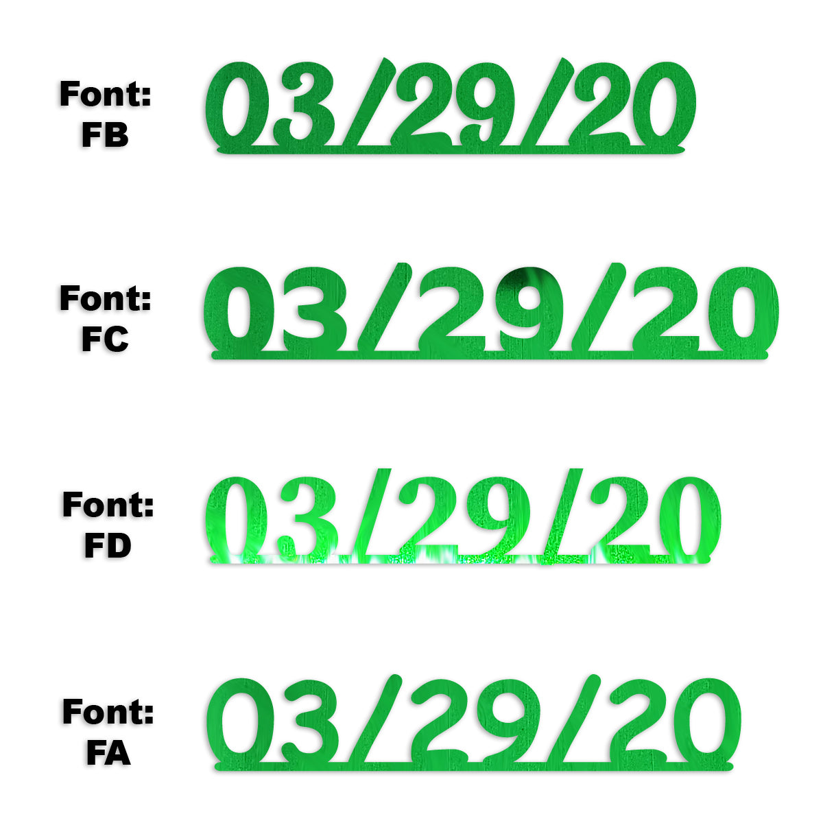 Custom-Fetti Date - 03/29/24 or 03/29/25  Green