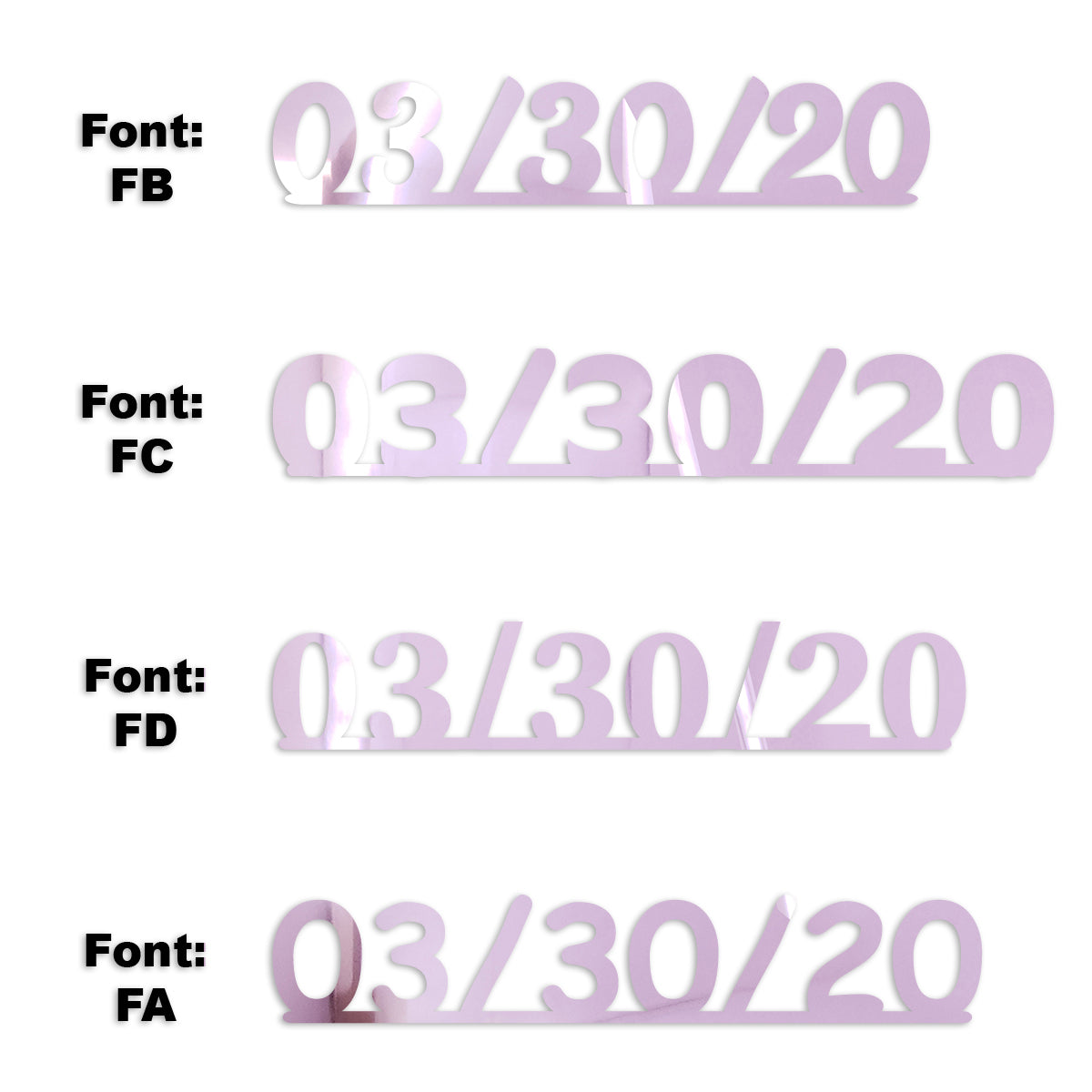 Custom-Fetti Date - 03/30/24 or 03/30/25  Pink