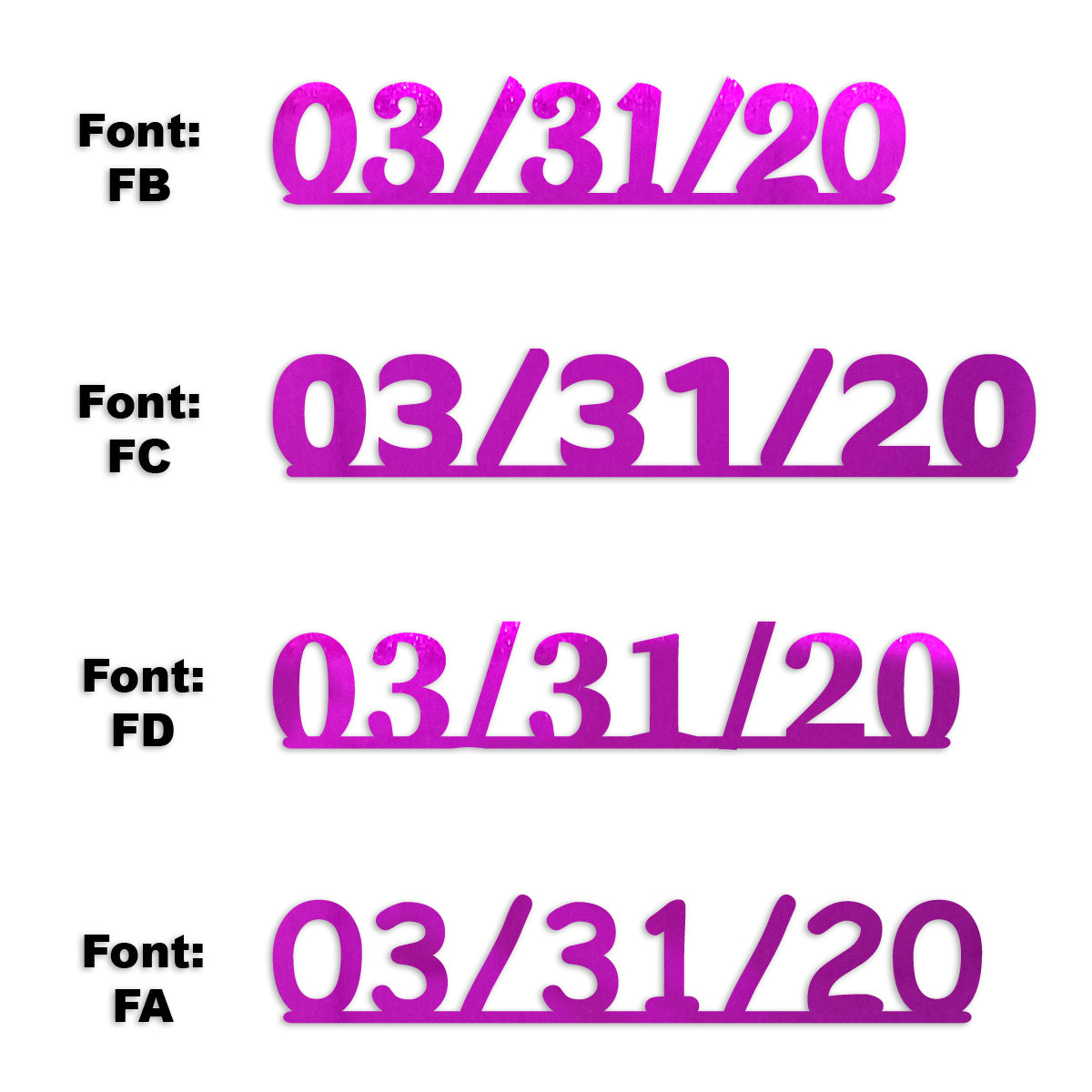 Custom-Fetti Date - 03/31/24 or 03/31/25  Fuchsia