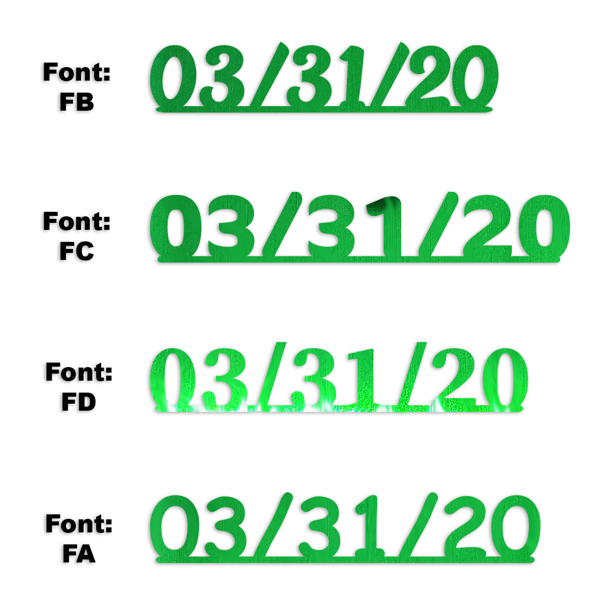 Custom-Fetti Date - 03/31/24 or 03/31/25  Green