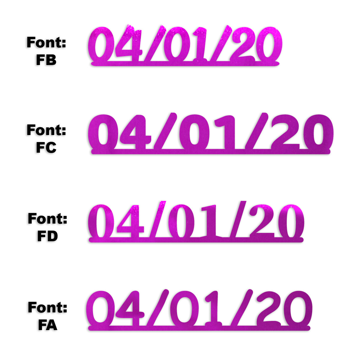 Custom-Fetti Date - 04/01/24 or 04/01/25  Fuchsia