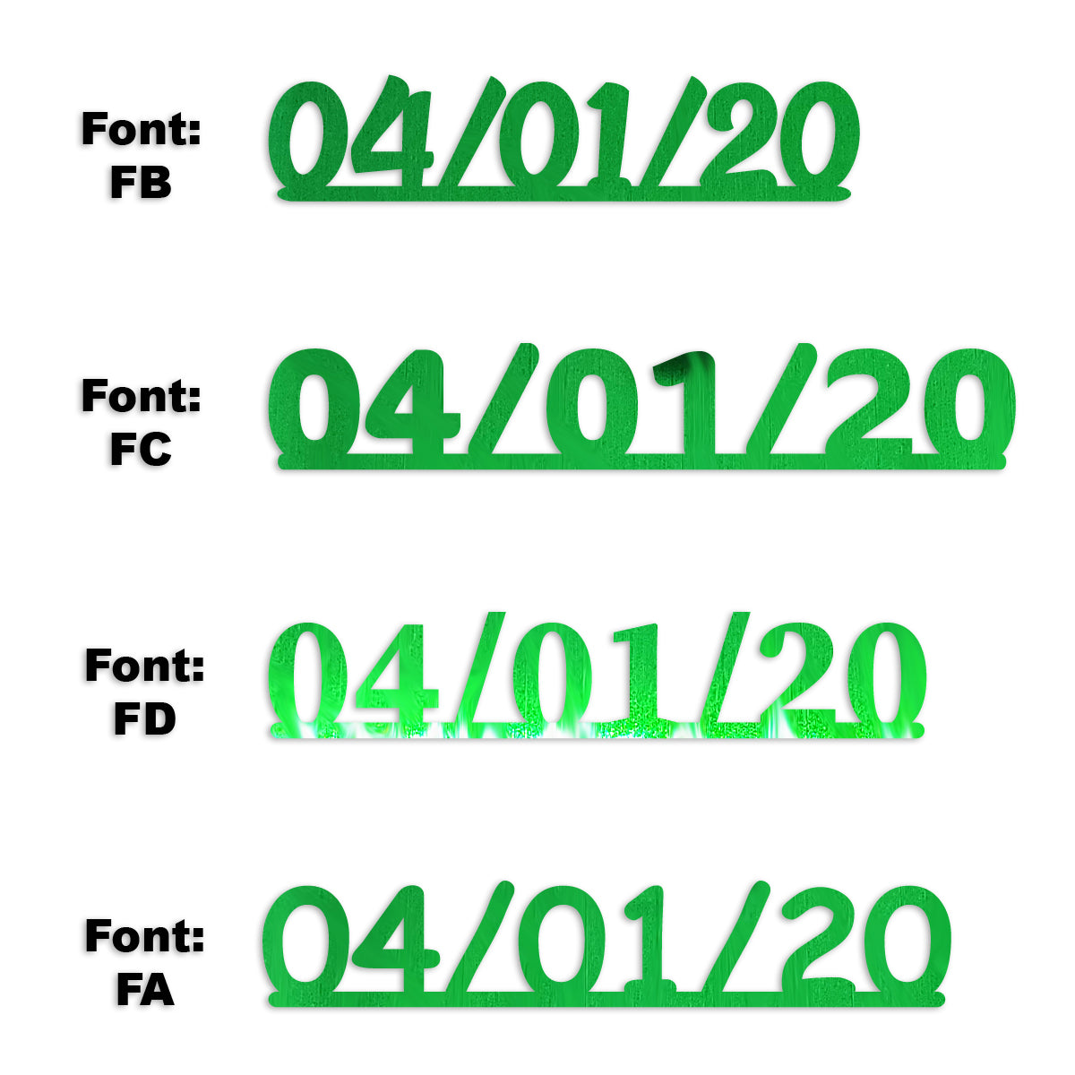 Custom-Fetti Date - 04/01/24 or 04/01/25  Green