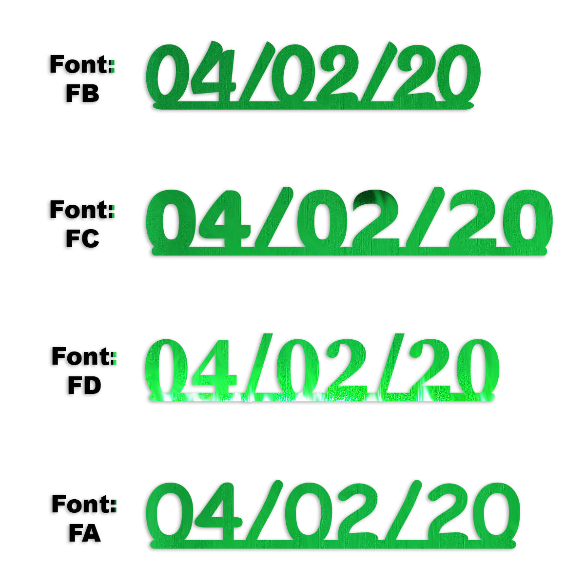 Custom-Fetti Date - 04/02/24 or 04/02/25  Green