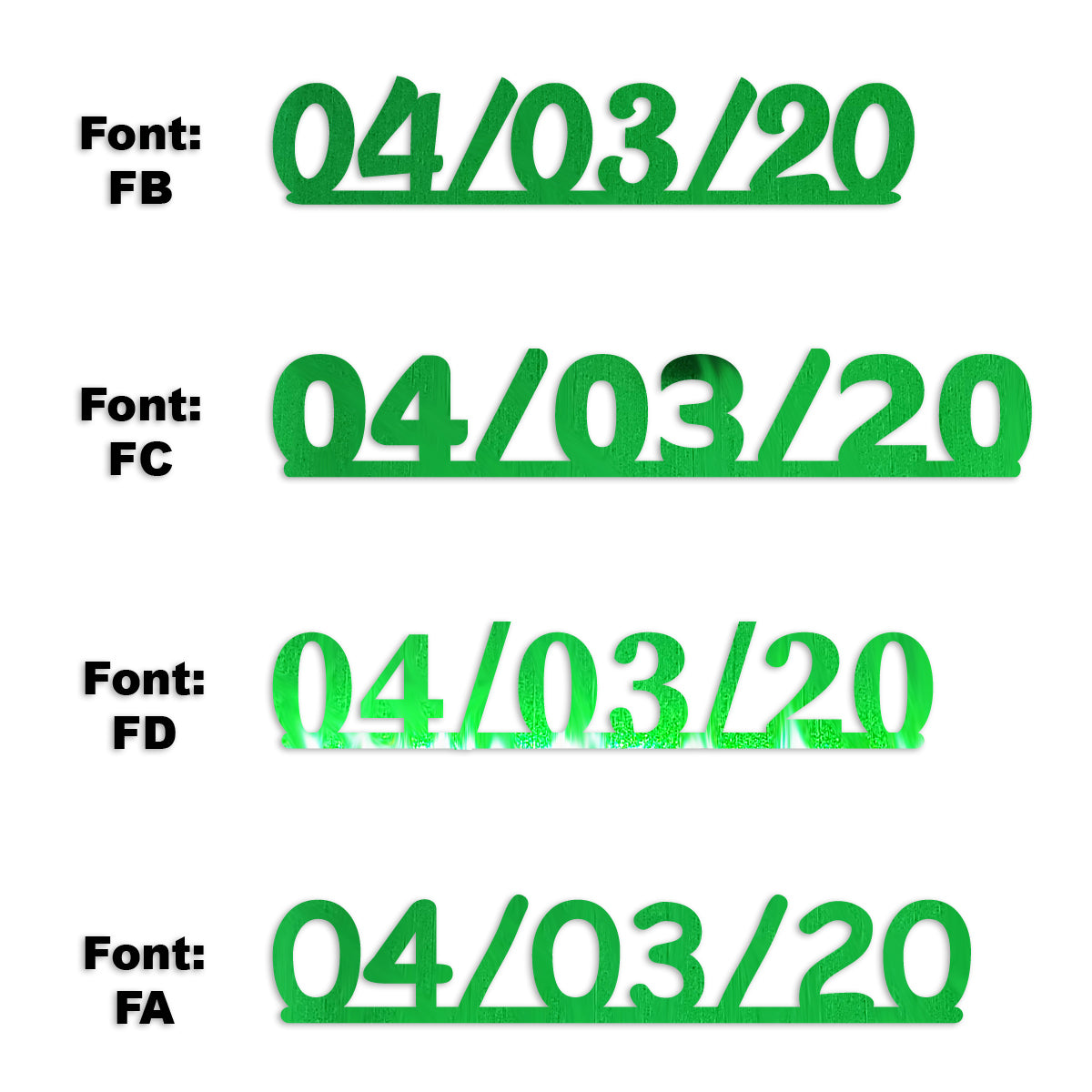 Custom-Fetti Date - 04/03/24 or 04/03/25  Green