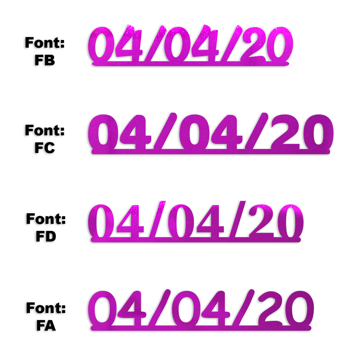 Custom-Fetti Date - 04/04/24 or 04/04/25  Fuchsia