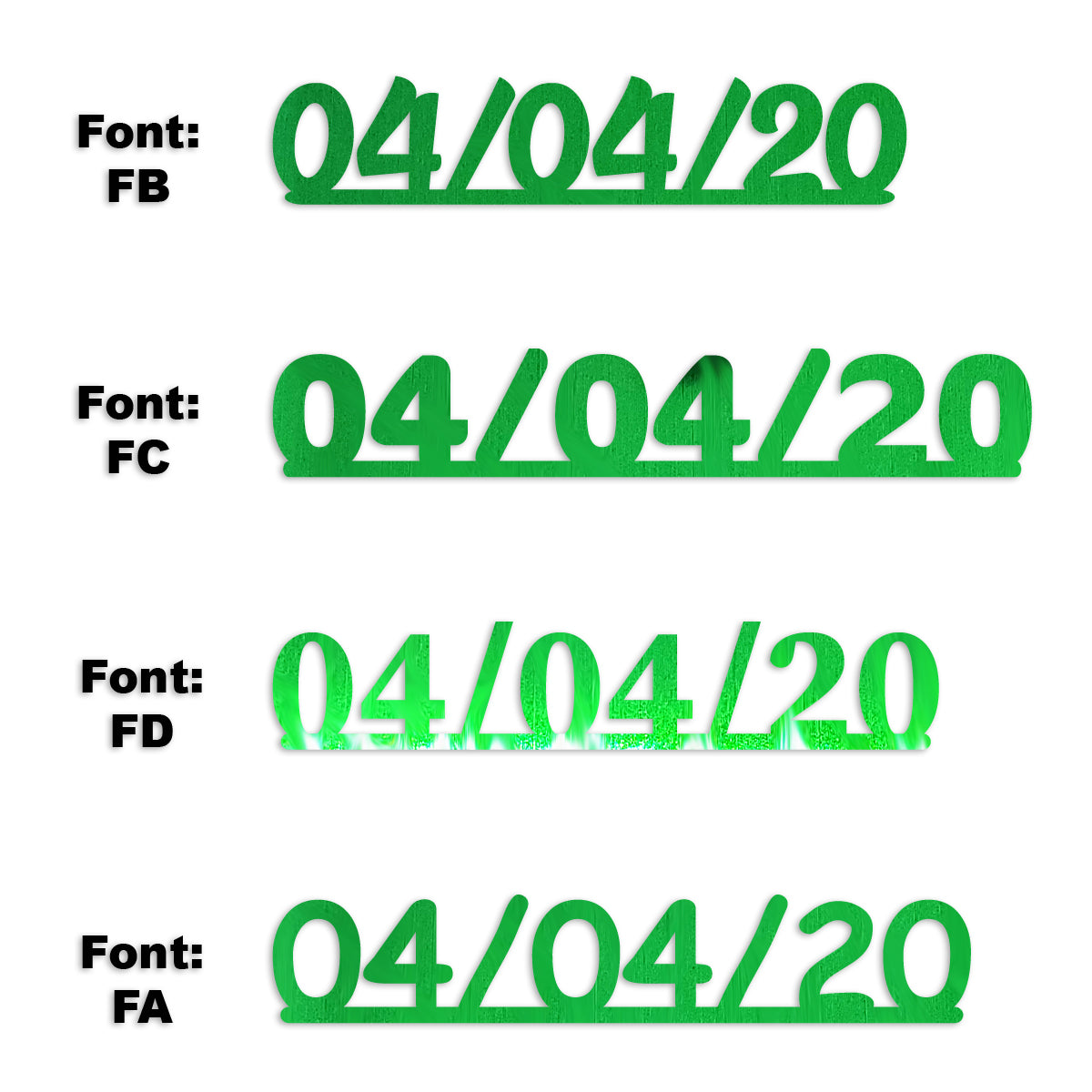 Custom-Fetti Date - 04/04/24 or 04/04/25  Green