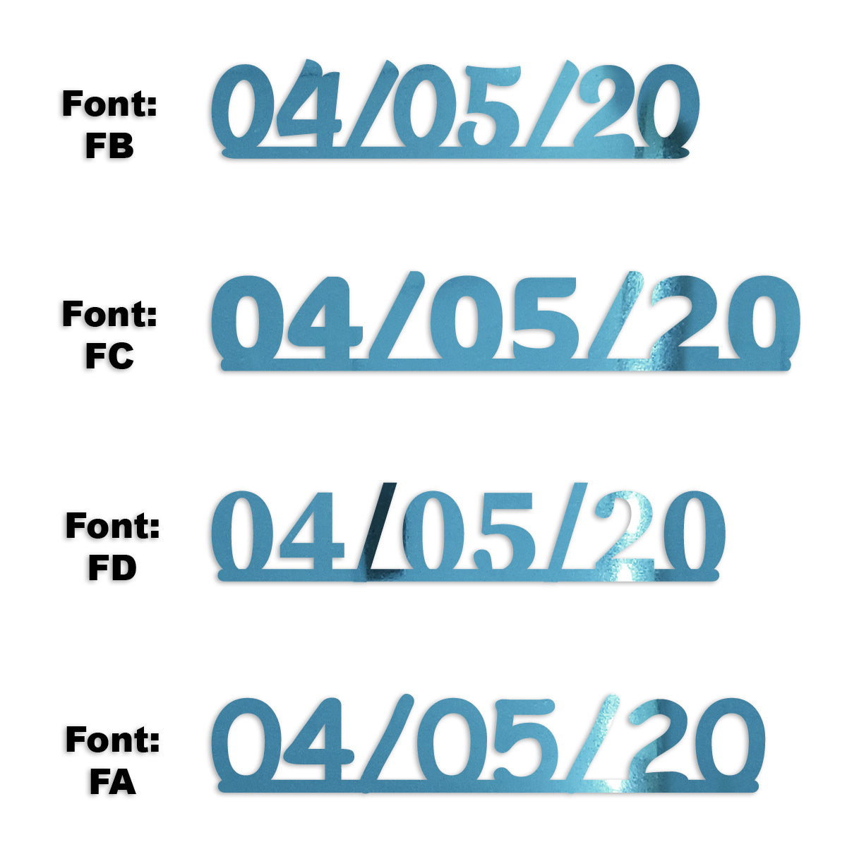 Custom-Fetti Date - 04/05/24 or 04/05/25  Blue Sky