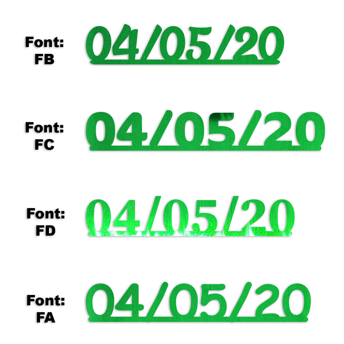 Custom-Fetti Date - 04/05/24 or 04/05/25  Green