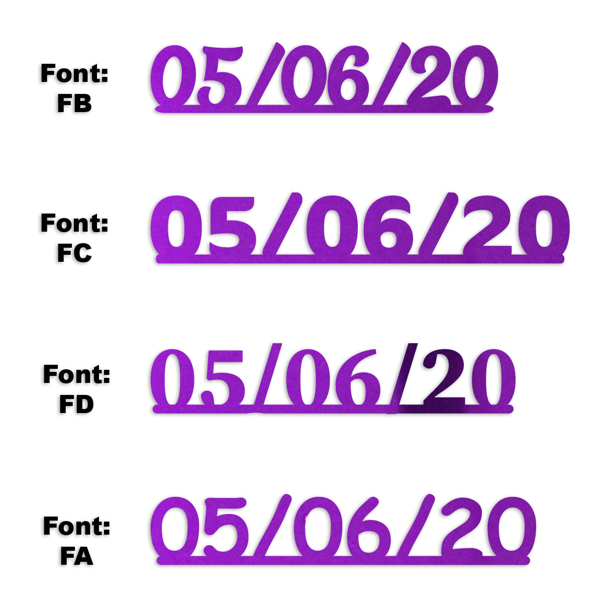 Custom-Fetti Date - 05/06/24 or 05/06/25  Purple