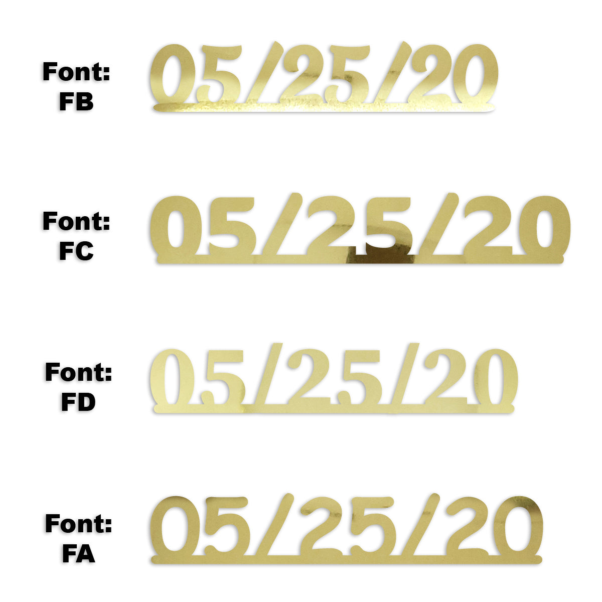 Custom-Fetti Date - 05/25/24 or 05/25/25  Gold