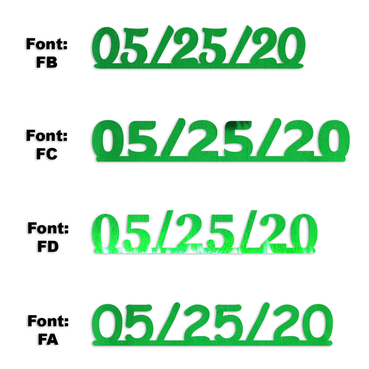 Custom-Fetti Date - 05/25/24 or 05/25/25  Green