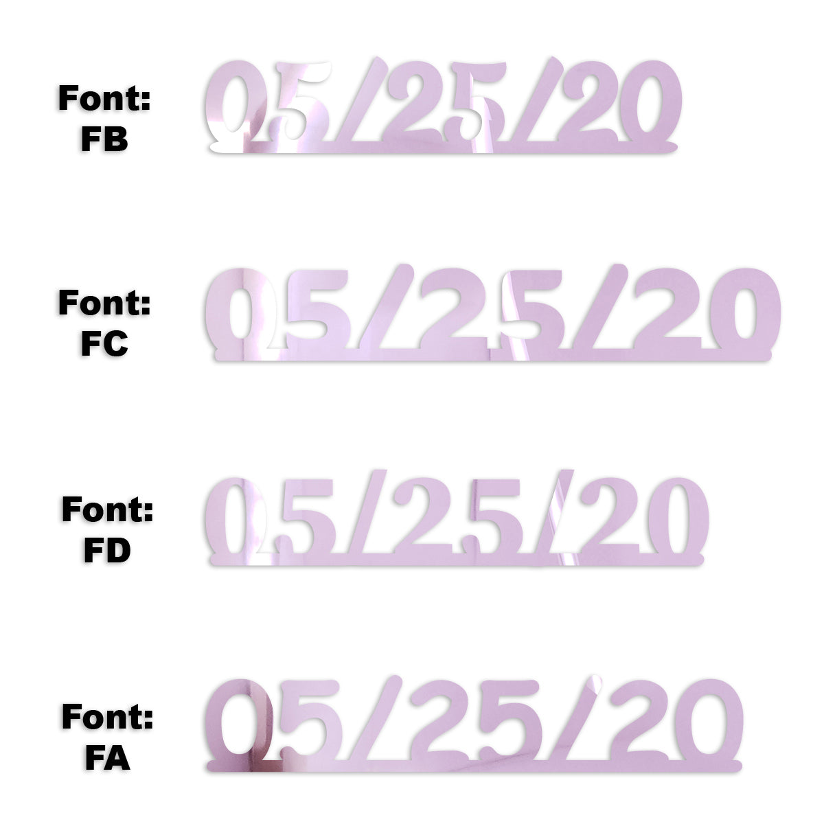 Custom-Fetti Date - 05/25/24 or 05/25/25  Pink