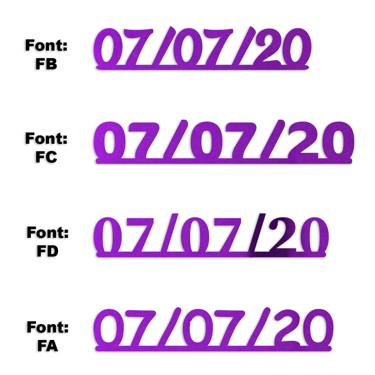 Custom-Fetti Date - 07/07/24 or 07/07/25  Purple