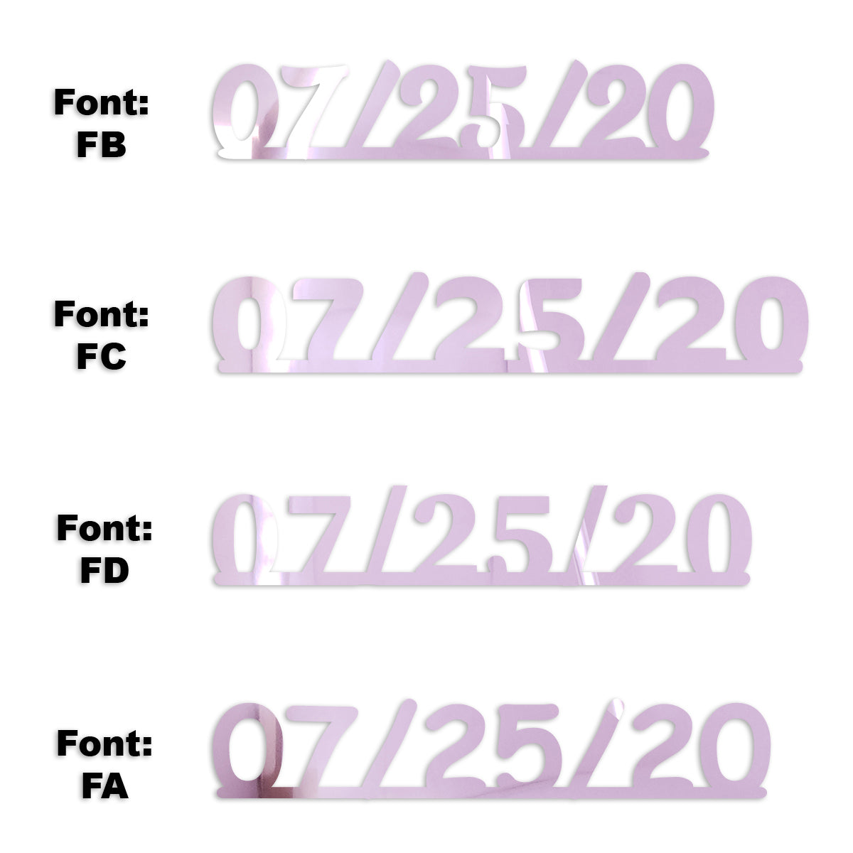 Custom-Fetti Date - 07/25/24 or 07/25/25  Pink