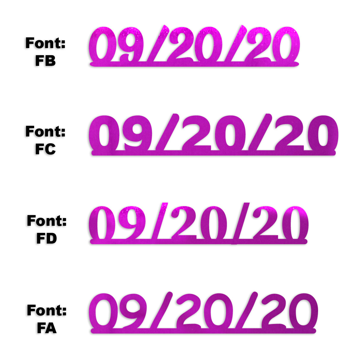 Custom-Fetti Date - 09/20/24 or 09/20/25  Fuchsia