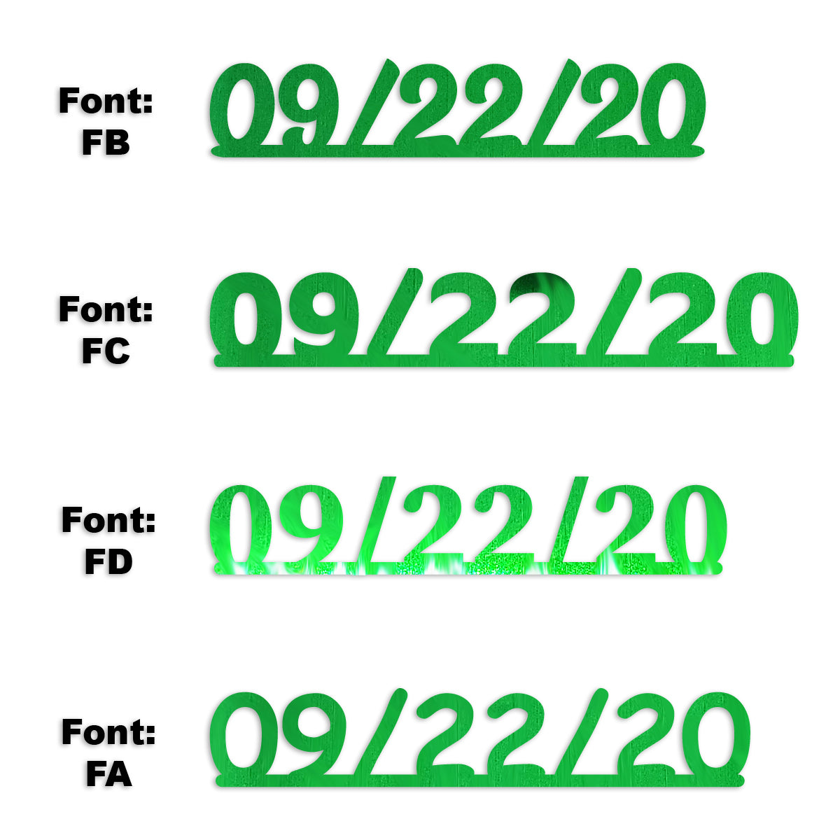 Custom-Fetti Date - 09/22/24 or 09/22/25  Green