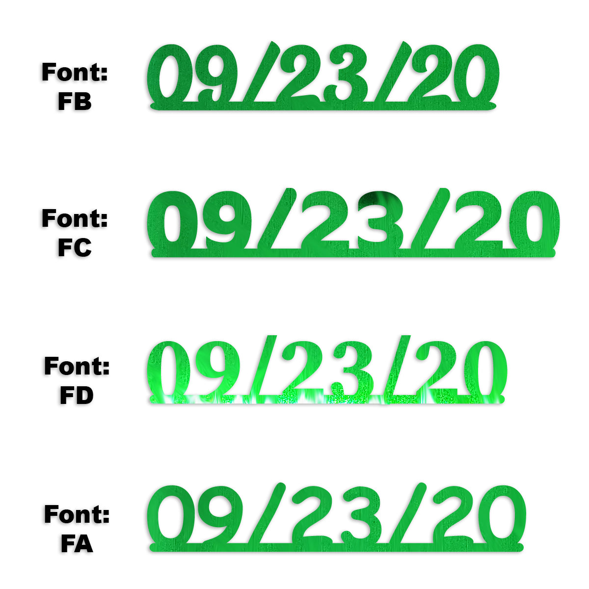 Custom-Fetti Date - 09/23/24 or 09/23/25  Green