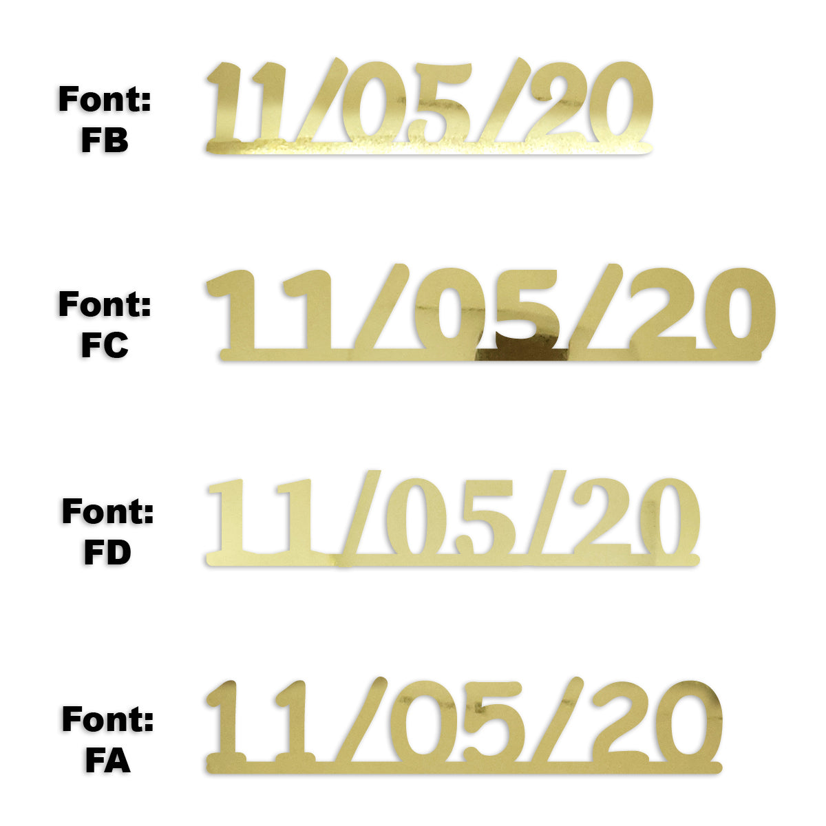 Custom-Fetti Date - 11/05/24 or 11/05/25  Gold