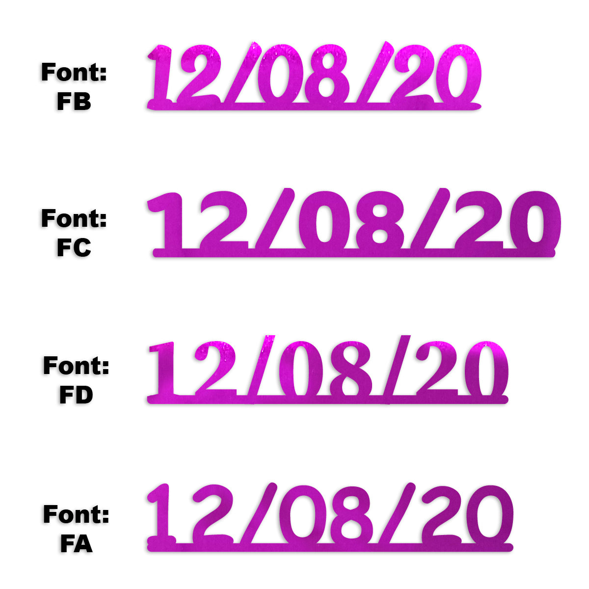 Custom-Fetti Date - 12/08/24 or 12/08/25  Fuchsia